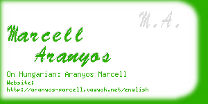 marcell aranyos business card